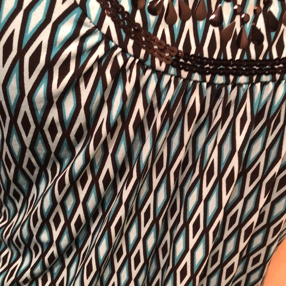 Eye catching 1x blue and black diamond print tank - Picture 5 of 9